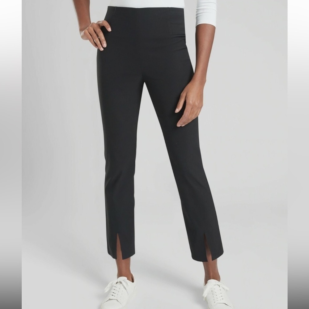 Athleta Wander Slim Straight Crop pants with front slits